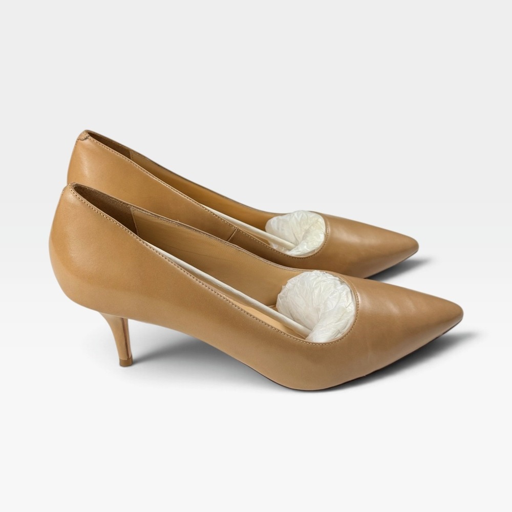 Cole Haan Bradshaw Pump 65 Womens 10C Maple Sugar Leather Pointed Toe Heels NEW